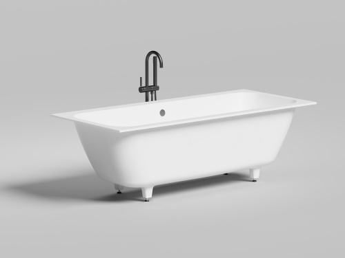 Ванна из литьевго мрамора Salini ORLANDA 103212G 180х80 встраиваемая прямоугольная с ножками - фото 2